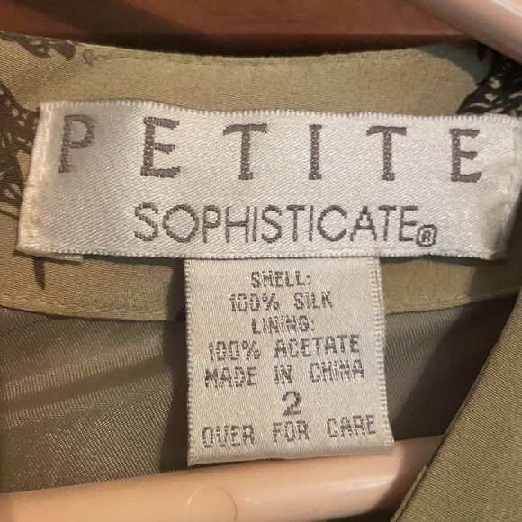 Silk size 2 oriental print dress - Picture 4 of 6